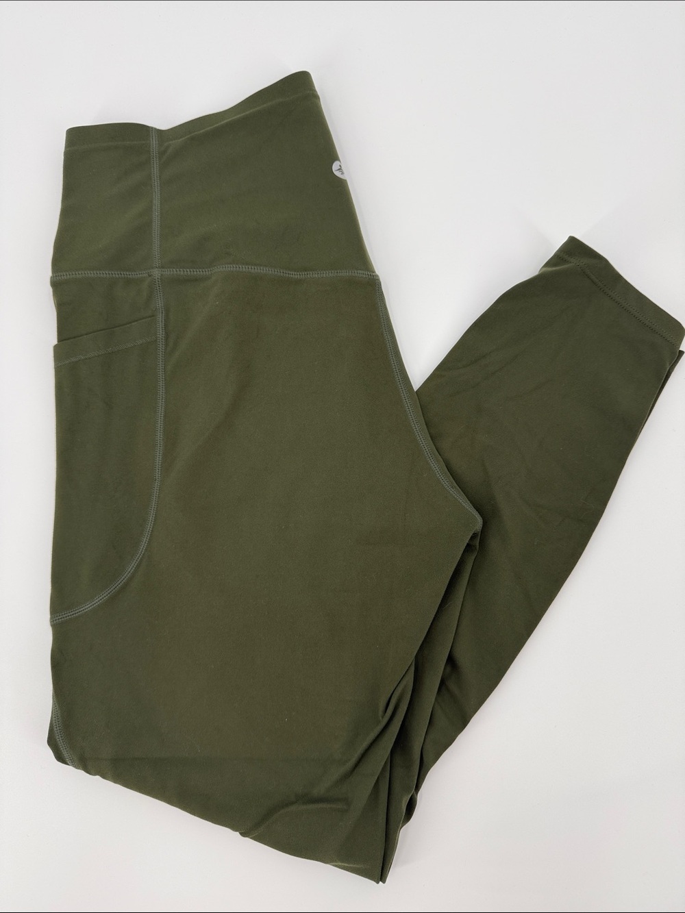HALARA Olive Green High-Rise Leggings with Side Pocket